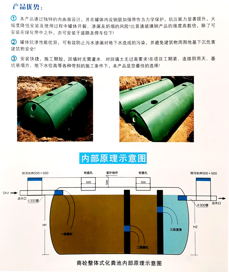 中宁玻璃钢化粪池